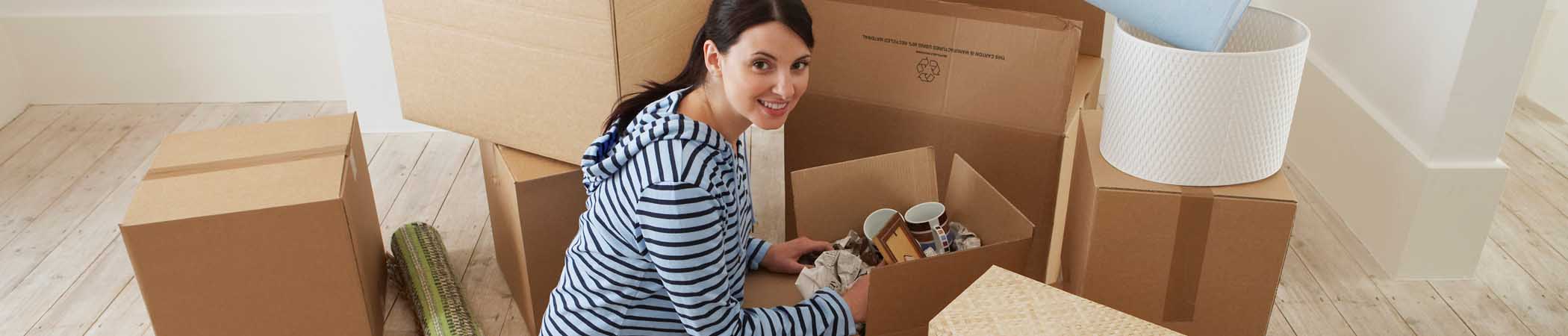 Packing household belongings