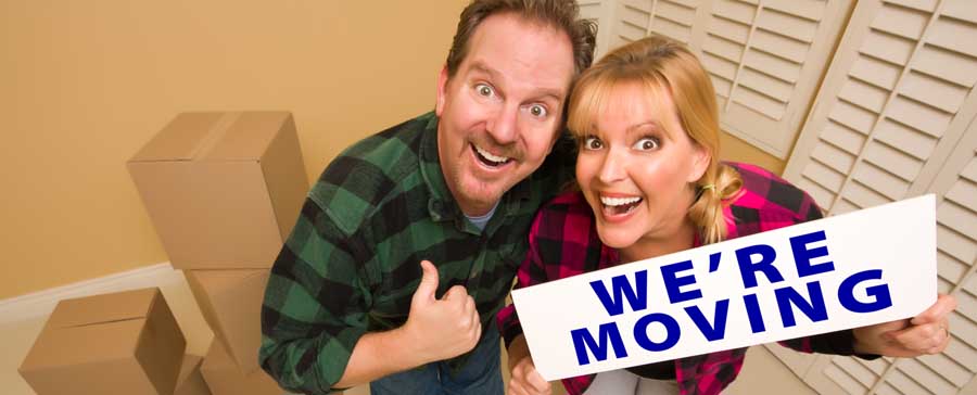 Couple preparing for moving home