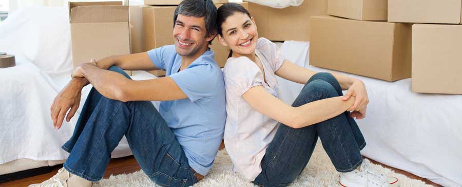 Young couple ready to move their home