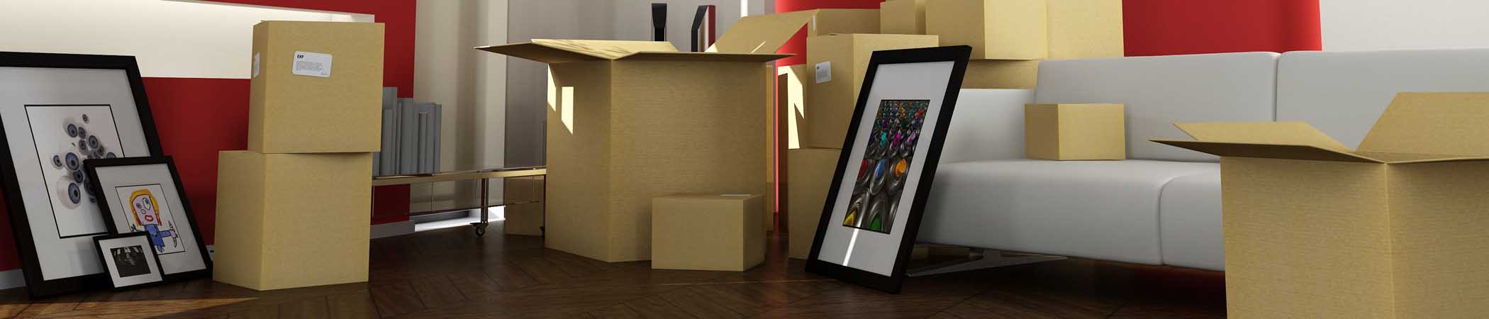 Packing home belongings